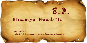 Biswanger Manuéla névjegykártya